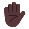 Raised Hand Flat Dark Element from Fluent Emoji Flat Set