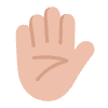 Raised Hand Flat Medium Light Element from Fluent Emoji Flat Set