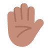 Raised Hand Flat Medium Element from Fluent Emoji Flat Set