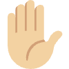 Raised Hand Medium Light Skin Tone Element from Twemoji Emoji Set