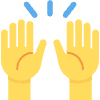Raising Hands Element from Twemoji Emoji Set