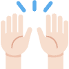 Raising Hands Light Skin Tone Element from Twemoji Emoji Set