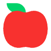 Red Apple Flat Element from Fluent Emoji Flat Set