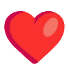 Red Heart Flat Element from Fluent Emoji Flat Set