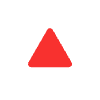 Red Triangle Flat Element from Fluent Emoji Flat Set