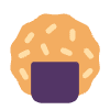 Rice Cracker Flat Element from Fluent Emoji Flat Set