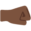Right Facing Fist Dark Skin Tone Element from Twemoji Emoji Set
