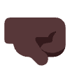 Right Facing Fist Flat Dark Element from Fluent Emoji Flat Set