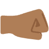 Right Facing Fist Medium Dark Skin Tone Element from Twemoji Emoji Set