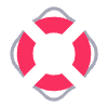 Ring Buoy Flat Element from Fluent Emoji Flat Set