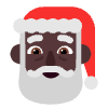 Santa Claus Flat Dark Element from Fluent Emoji Flat Set