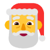 Santa Claus Flat Default Emoji from Fluent Emoji Flat Set | Free Download as SVG Vector and Transparent PNG | Streamline emojis