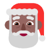 Santa Claus Flat Medium Dark Element from Fluent Emoji Flat Set