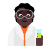 Scientist Flat Dark Element from Fluent Emoji Flat Set