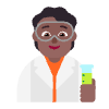 Scientist Flat Medium Dark Element from Fluent Emoji Flat Set