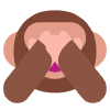 See No Evil Monkey Flat Emoji from Fluent Emoji Flat Set | Free Download as SVG Vector and Transparent PNG | Streamline emojis