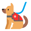 Service Dog Flat Element from Fluent Emoji Flat Set