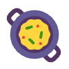 Shallow Pan Of Food Flat Element from Fluent Emoji Flat Set
