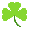 Shamrock Flat Element from Fluent Emoji Flat Set