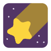 Shooting Star Flat Element from Fluent Emoji Flat Set