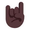 Sign Of The Horns Flat Dark Element from Fluent Emoji Flat Set
