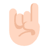 Sign Of The Horns Flat Light Element from Fluent Emoji Flat Set