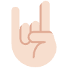Sign Of The Horns Light Skin Tone Element from Twemoji Emoji Set