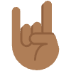 Sign Of The Horns Medium Dark Skin Tone Element from Twemoji Emoji Set