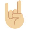 Sign Of The Horns Medium Light Skin Tone Element from Twemoji Emoji Set