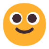 Slightly Smiling Face Flat Element from Fluent Emoji Flat Set