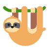 Sloth Flat Emoji from Fluent Emoji Flat Set | Free Download as SVG Vector and Transparent PNG | Streamline emojis