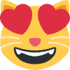 Smiling Cat With Heart Eyes Element from Twemoji Emoji Set