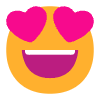 Smiling Face With Heart Eyes Flat Element from Fluent Emoji Flat Set