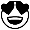 Smiling Face With Heart Eyes Element from EmojiTwo Black Set