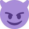 Smiling Face With Horns Element from Twemoji Emoji Set