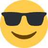 Smiling Face With Sunglasses Element from Twemoji Emoji Set