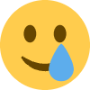 Smiling Face With Tear Element from Twemoji Emoji Set