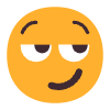 Smirking Face Flat Emoji from Fluent Emoji Flat Set | Free Download as SVG Vector and Transparent PNG | Streamline emojis