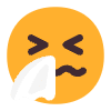 Sneezing Face Flat Emoji from Fluent Emoji Flat Set | Free Download as SVG Vector and Transparent PNG | Streamline emojis