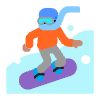 Snowboarder Flat Medium Element from Fluent Emoji Flat Set