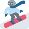 Snowboarder Medium Dark Skin Tone Element from Twemoji Emoji Set