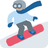 Snowboarder Medium Skin Tone Element from Twemoji Emoji Set