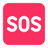 Sos Button Flat Element from Fluent Emoji Flat Set