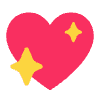Sparkling Heart Flat Element from Fluent Emoji Flat Set