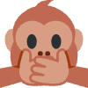 Speak No Evil Monkey Emoji from Twemoji Set | Free Download as SVG Vector and Transparent PNG | Streamline emojis