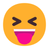 Squinting Face With Tongue Flat Element from Fluent Emoji Flat Set