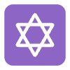 Star Of David Flat Emoji from Fluent Emoji Flat Set | Free Download as SVG Vector and Transparent PNG | Streamline emojis