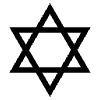 Star Of David Element from EmojiTwo Black Set