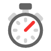 Stopwatch Flat Element from Fluent Emoji Flat Set