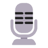 Studio Microphone Flat Element from Fluent Emoji Flat Set